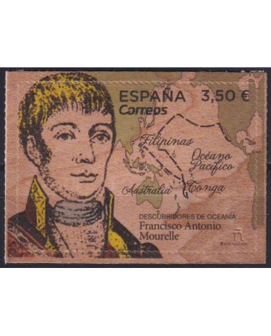 F-EX63938 ESPAÑA SPAIN MNH 2019 WOOD PRINTING INDICO OCEAN DISCOVERY MOURELLE.