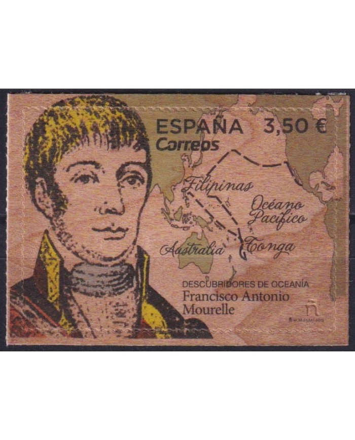 F-EX63938 ESPAÑA SPAIN MNH 2019 WOOD PRINTING INDICO OCEAN DISCOVERY MOURELLE.