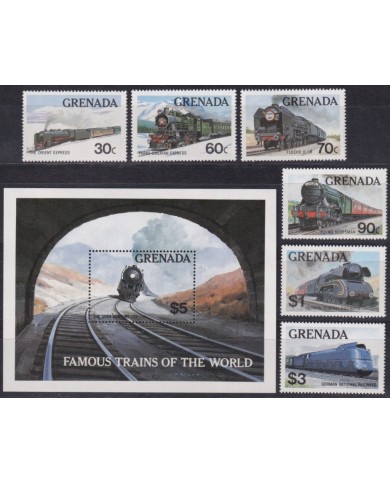 F-EX62862 GRENADA MNH 1982 CHEMIS DE FER RAILWAY TRAIN LOCOMOTIVE FERROCARRIL.