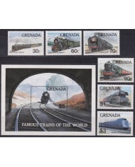 F-EX62862 GRENADA MNH 1982 CHEMIS DE FER RAILWAY TRAIN LOCOMOTIVE FERROCARRIL.