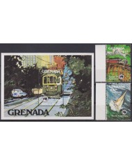 F-EX63359 GRENADA MNH 1984 CHEMIS DE FER RAILWAY TRAIN LOCOMOTIVE FERROCARRIL.