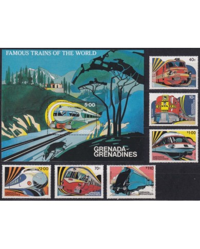 F-EX62864 GRENADA & GRENADINES MNH 1982 CHEMIS DE FER RAILWAY TRAIN LOCOMOTIVE FERROCARRIL.