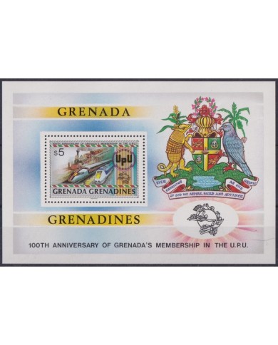 F-EX63361 GRENADA & GRENADINES MNH 1981 UPU CHEMIS DE FER RAILWAY TRAIN LOCOMOTIVE FERROCARRIL.