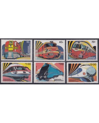 F-EX63360 GRENADA & GRENADINES MNH 1982 CHEMIS DE FER RAILWAY TRAIN LOCOMOTIVE FERROCARRIL.