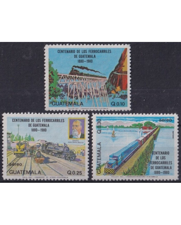 F-EX63365 GUATEMALA MNH 1983 CENT CHEMIS DE FER RAILWAY TRAIN LOCOMOTIVE FERROCARRIL.