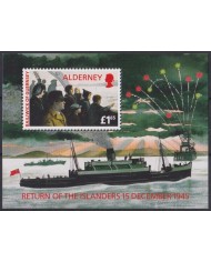 F-EX63946 ALDERNEY ENGLAND UK MNH 1999 SS STELLA SHIP 1899-1999.