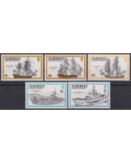 F-EX63956 UK ENGLAND GUERNSEY ALDERNEY MNH 1990 SHIP SUBMARINE.