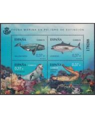 F-EX64240 ESPAÑA SPAIN MNH 2013 ENDANGERED MARINE FAUNA FISH WHALE OCTOPUS.