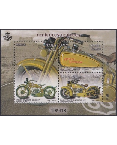 F-EX64244 ESPAÑA SPAIN MNH 2014 MOTO OLD MOTORCYCLE HARLEY DAVIDSON.