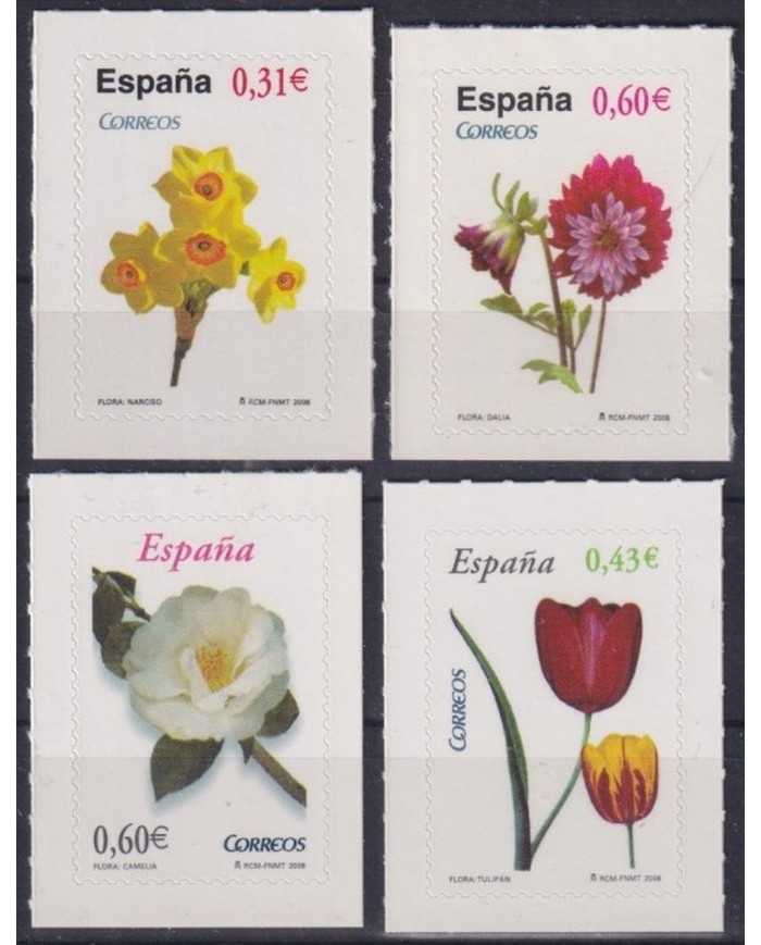 F-EX64248 ESPAÑA SPAIN MNH 2008 ADHESIVES FLOWER FLORES.