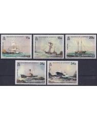F-EX64250 ALDERNEY UK ENGLAND MNH 1987 WRECK SHIP SAILBOATS BARCO.