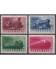 F-EX63286 HUNGARY MNH 1946 RAILROAD CENTENARIAL TRAIN RAILWAYS LOCOMOTIVE FERROCARRIL.