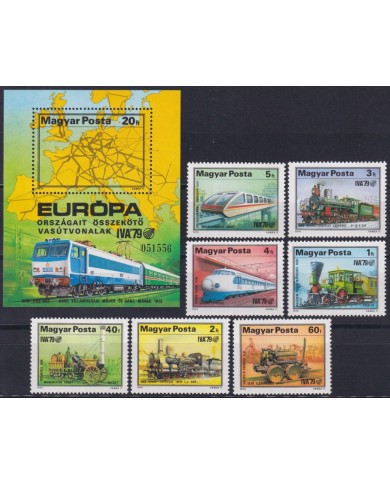 F-EX62767 HUNGARY MNH 1978 IVA´79 RAILROAD TRAIN RAILWAYS LOCOMOTIVE FERROCARRIL.