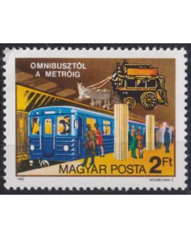 F-EX63527 HUNGARY MNH 1982 SUBWAY UNDERGROUND RAILROAD TRAIN RAILWAYS LOCOMOTIVE FERROCARRIL.