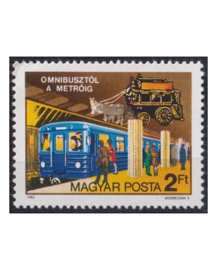 F-EX63527 HUNGARY MNH 1982 SUBWAY UNDERGROUND RAILROAD TRAIN RAILWAYS LOCOMOTIVE FERROCARRIL.