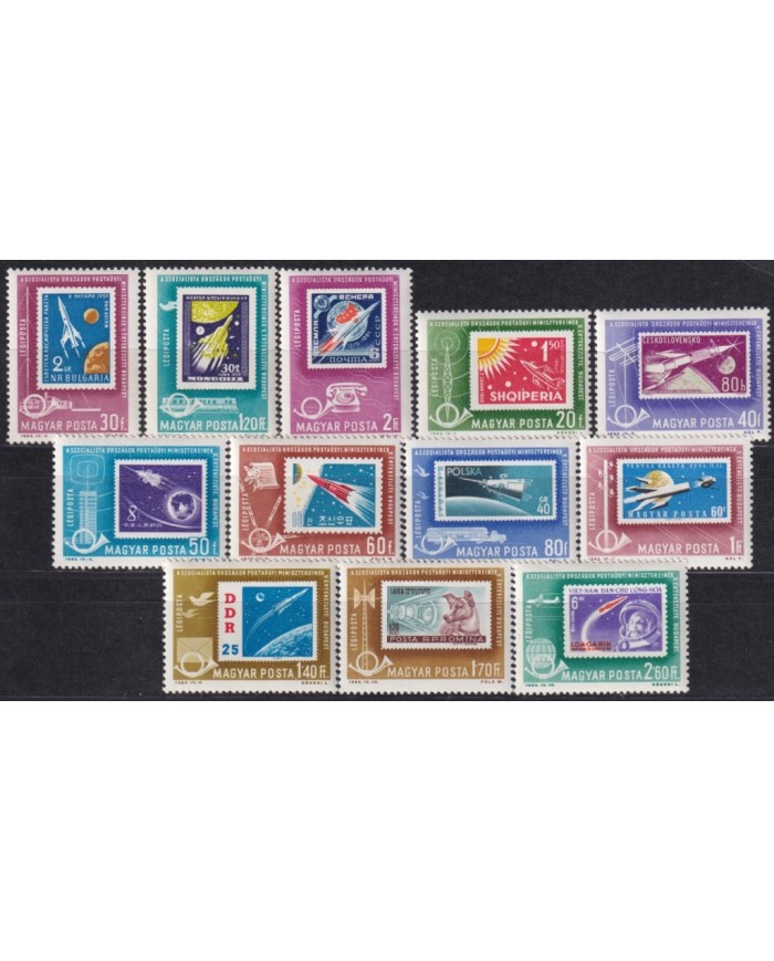 F-EX62766 HUNGARY MNH 1963 CONMMUNICATION CONFERENCE SPACE EXPLORATION.