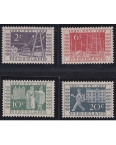 F-EX63522 NEDERLAND NETHERLAND MH 1952 CENTENARY POSTAL STAMP SERVICE.
