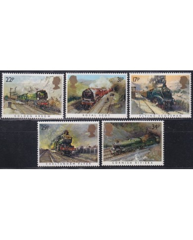 F-EX63264 ENGLAND UK MNH 1985 RAILROAD TRAIN RAILWAYS LOCOMOTIVE FERROCARRIL.