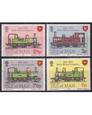 F-EX63276 ENGLAND MAN IS UK MNH 1973 RAILROAD TRAIN RAILWAYS LOCOMOTIVE FERROCARRIL.