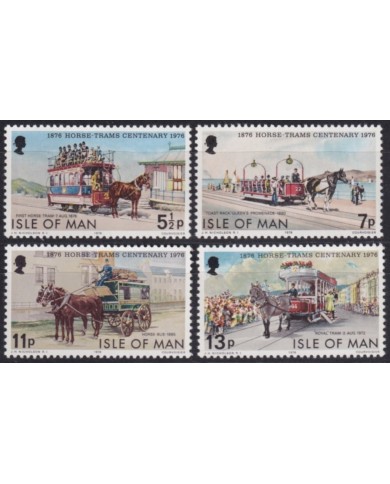 F-EX63277 ENGLAND MAN IS UK MNH 1976 RAILROAD TRAIN RAILWAYS LOCOMOTIVE FERROCARRIL.