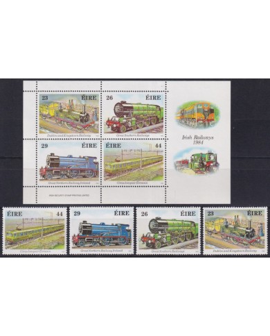 F-EX63258 IRELAND MNH 1984 RAILROAD TRAIN RAILWAYS LOCOMOTIVE FERROCARRIL.