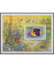 F-EX61840 STA LUCIA MNH 1978 MARINE WILDLIFE FISH REEF CORAL.