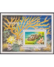 F-EX61842 DOMINICA MNH MARINE WILDLIFE FISH REEF CORAL.