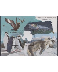 F-EX61843 BRAZIL MNH 1990 ANTARCTIC RESEARCH PROGRAM MARINE WILDLIFE FISH PENGUIN.