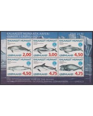 F-EX61846 GREENLAND GRONLAND MNH 1998 MARINE WILDLIFE FISH WHALE.
