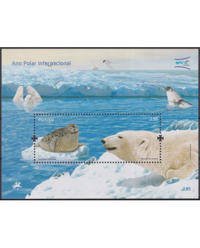 F-EX61847 PORTUGAL MNH 2008 POLAR YEAR MARINE WILDLIFE POLAR BEAR.
