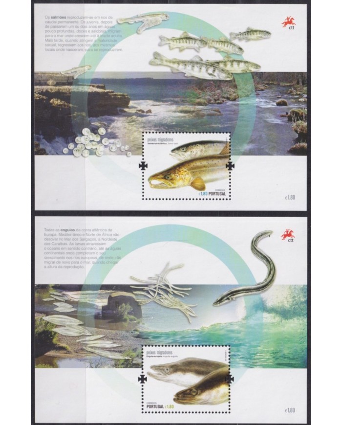 F-EX59886 PORTUGAL MNH 2011 MARINE WILDLIFE MIGRANT FISH.