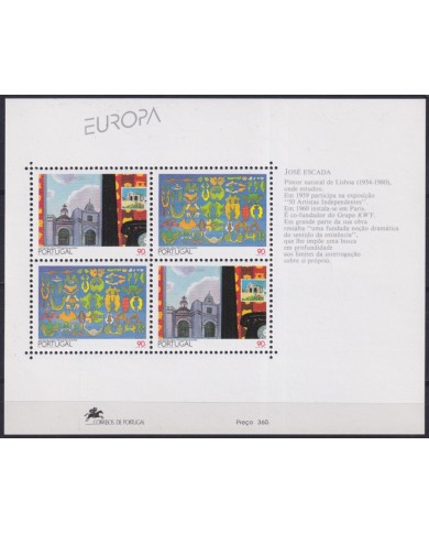 F-EX61222 PORTUGAL MNH 1993 EUROPA JOSE ESCADA ART PAINTING.
