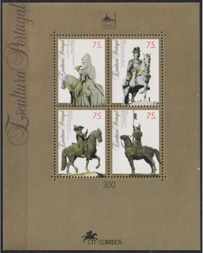 F-EX61227 PORTUGAL MNH 1995 ART SCULTURE BLOCK.