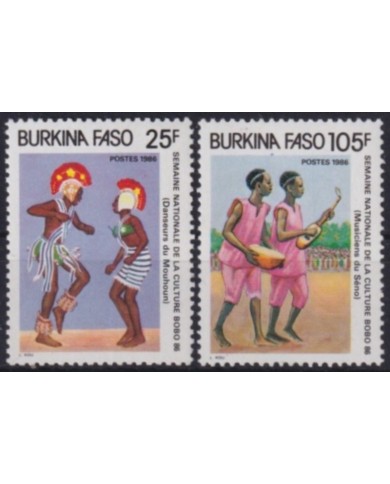 F-EX60064 BURKINA FASO MNH 1986 NATIONAL WEEK OF BOBO CULTURE ETHNOGRAPHY.