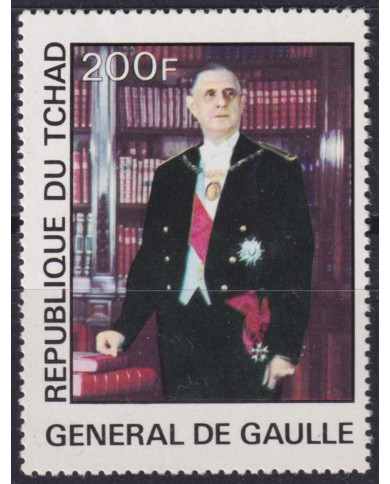 F-EX58680 CHAD TCHAD MNH 1977 FAMOUS PEOPLES CHARLES DE GAULLE FRANCE.