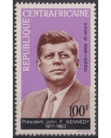 F-EX58636 CENTRAL AFRICA REP MNH 1964 FAMOUS PEOPLES PRESIDENT JOHN F. KENNEDY.