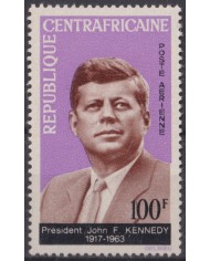 F-EX58636 CENTRAL AFRICA REP MNH 1964 FAMOUS PEOPLES PRESIDENT JOHN F. KENNEDY.