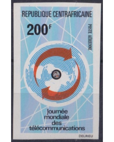 F-EX55902 CENTRAL AFRICA REP MNH 1977 IMPERF IUT INTERNATIONAL TELECOMMUCATIONS DAY.