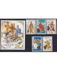 F-EX57413 GHANA MNH 1984 TRADITIONAL CULTURE & ETHNOGRAPY.