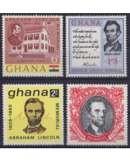 F-EX57476 GHANA MNH 1965 PRESIDENT ABRAHAM LINCOLN.