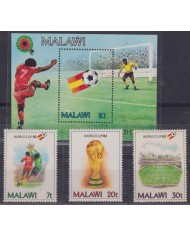 F-EX64278 MALAWI MNH 1982 WORLD CHAMPIONSHIP SOCCER FOOTBALL SET.