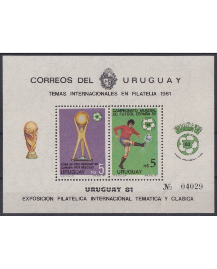 F-EX64280 URUGUAY MNH 1982 CHAMPIONSHIP SOCCER FOOTBALL.