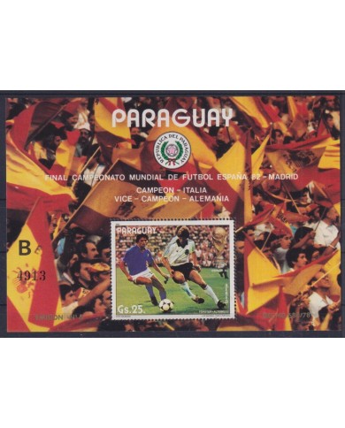 F-EX64281 PARAGUAY MNH 1982 CHAMPIONSHIP SOCCER FOOTBALL.