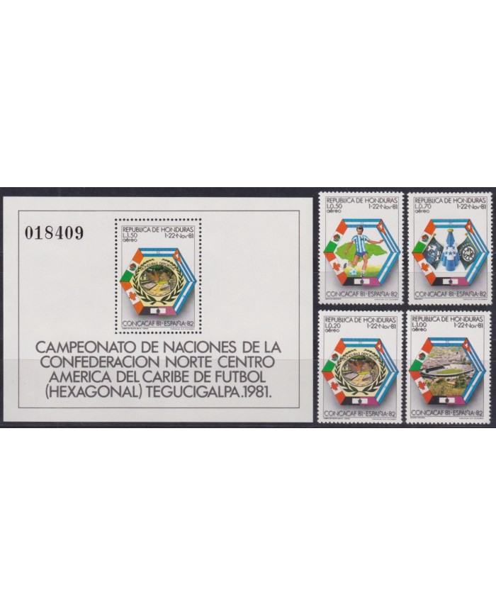 F-EX64285 HONDURAS MNH 1982 WORLD CHAMPIONSHIP SOCCER FOOTBALL.