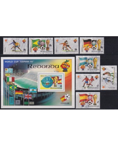 F-EX63645 REDONDA MNH 1982 SPAIN SOCCER FUTBOL FOOTBALL CHAMPIONSHIP.