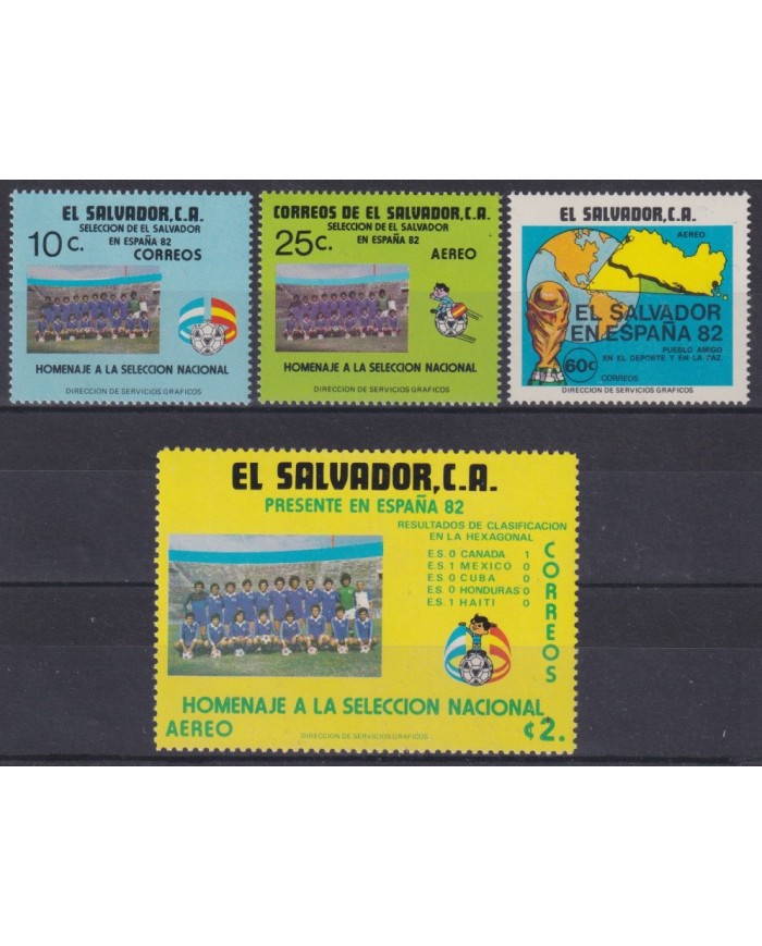 F-EX64287 EL SALVADOR MNH 1982 SOCCER FOOTBALL WORLD CUP.