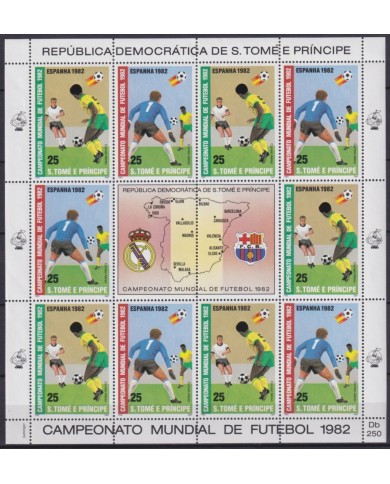 F-EX62286 SAO TOME I PRINCIPE MNH 1982 WORLD CHAMPIONSHIP SOCCER FOOTBALL.