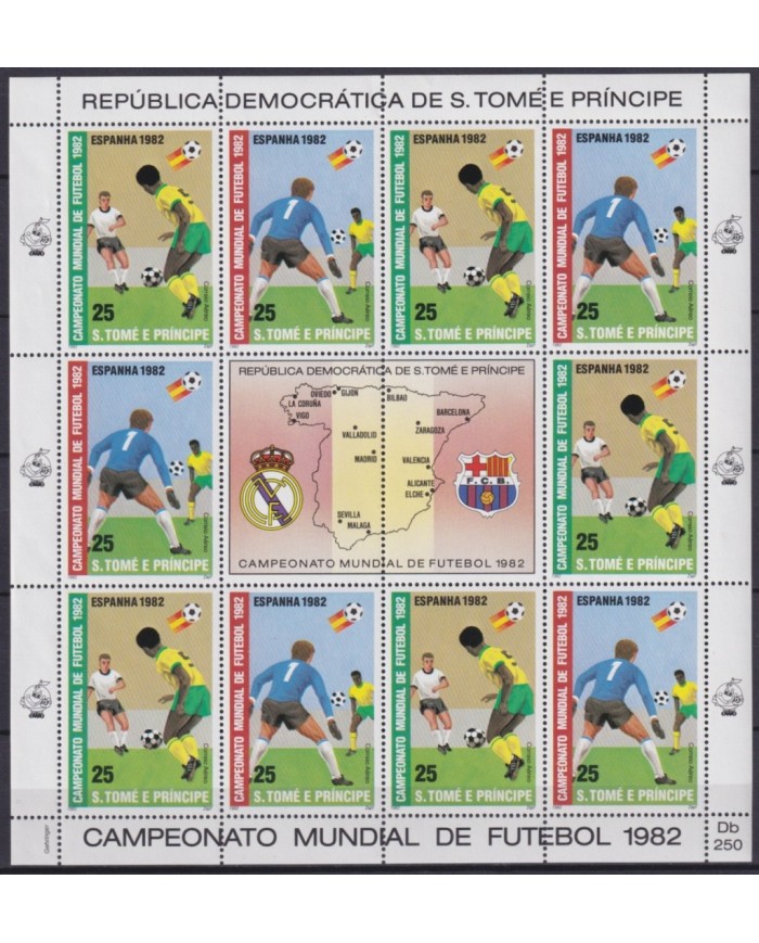F-EX62286 SAO TOME I PRINCIPE MNH 1982 WORLD CHAMPIONSHIP SOCCER FOOTBALL.
