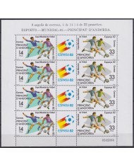 F-EX62289 ANDORRA MNH 1982 WORLD CHAMPIONSHIP SOCCER FOOTBALL SHEET.
