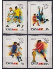 F-EX64254 TONGA MNH 1982 ADHESIVE WORLD CHAMPIONSHIP SOCCER FOOTBALL.